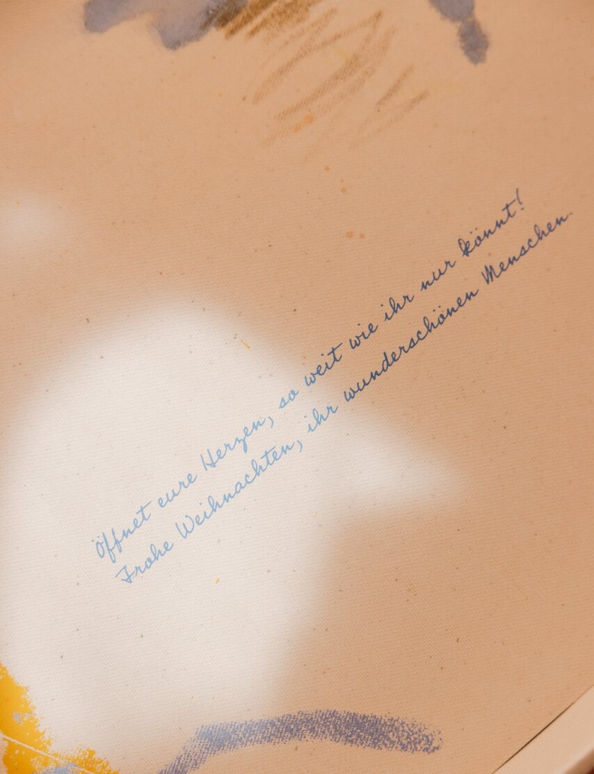 Handschriftliche Grußbotschaft von Vanezia